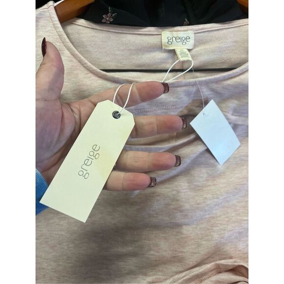 Greige Pink & Tan Space Dye Open Chest Cozy T-Shirt Dress sz 2X NWT - Picture 10 of 10